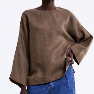 Oversized Linen Zara Tunic (NWT)